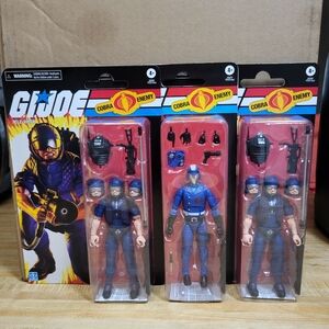 G.i Joe Cobra Commander/Tele-Viper Retro Cardback 6" Figure Lot Of 3 NEW